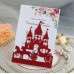 Wedding Card Design Laser Cut Castle And Carriage Invitation Glitter Card
